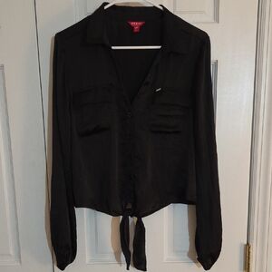 Guess Women's Elegant Black Button-Down Shirt